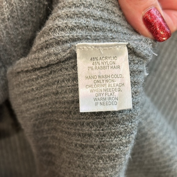 LOFT rabbit hair blend open front long cardigan - Picture 4 of 11